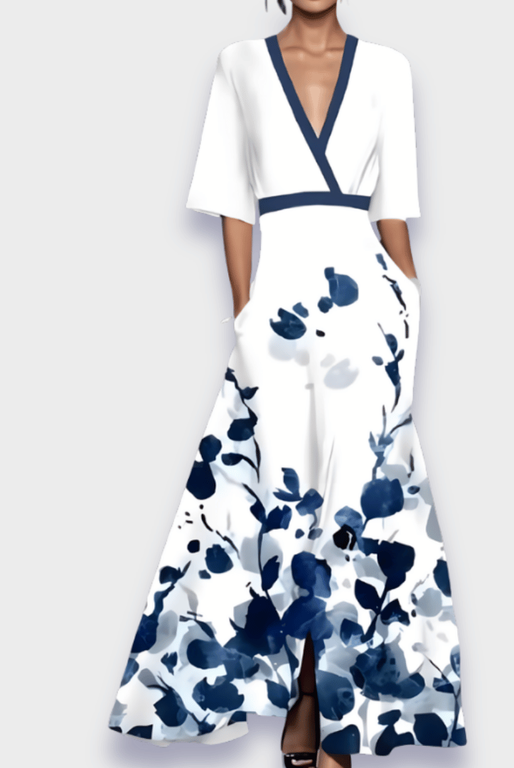 Katie | Elegant Floral a-Line Dress