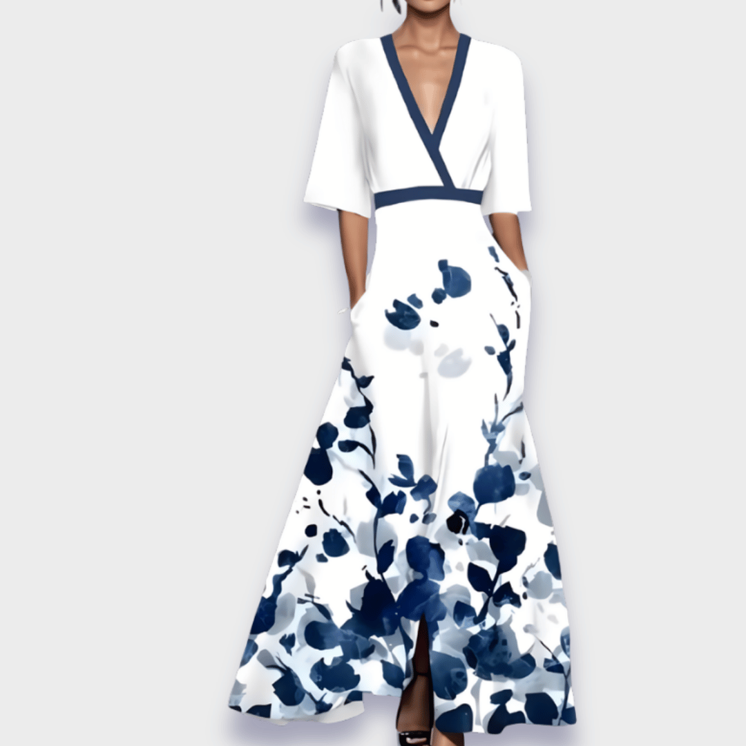 Katie | Elegant Floral a-Line Dress
