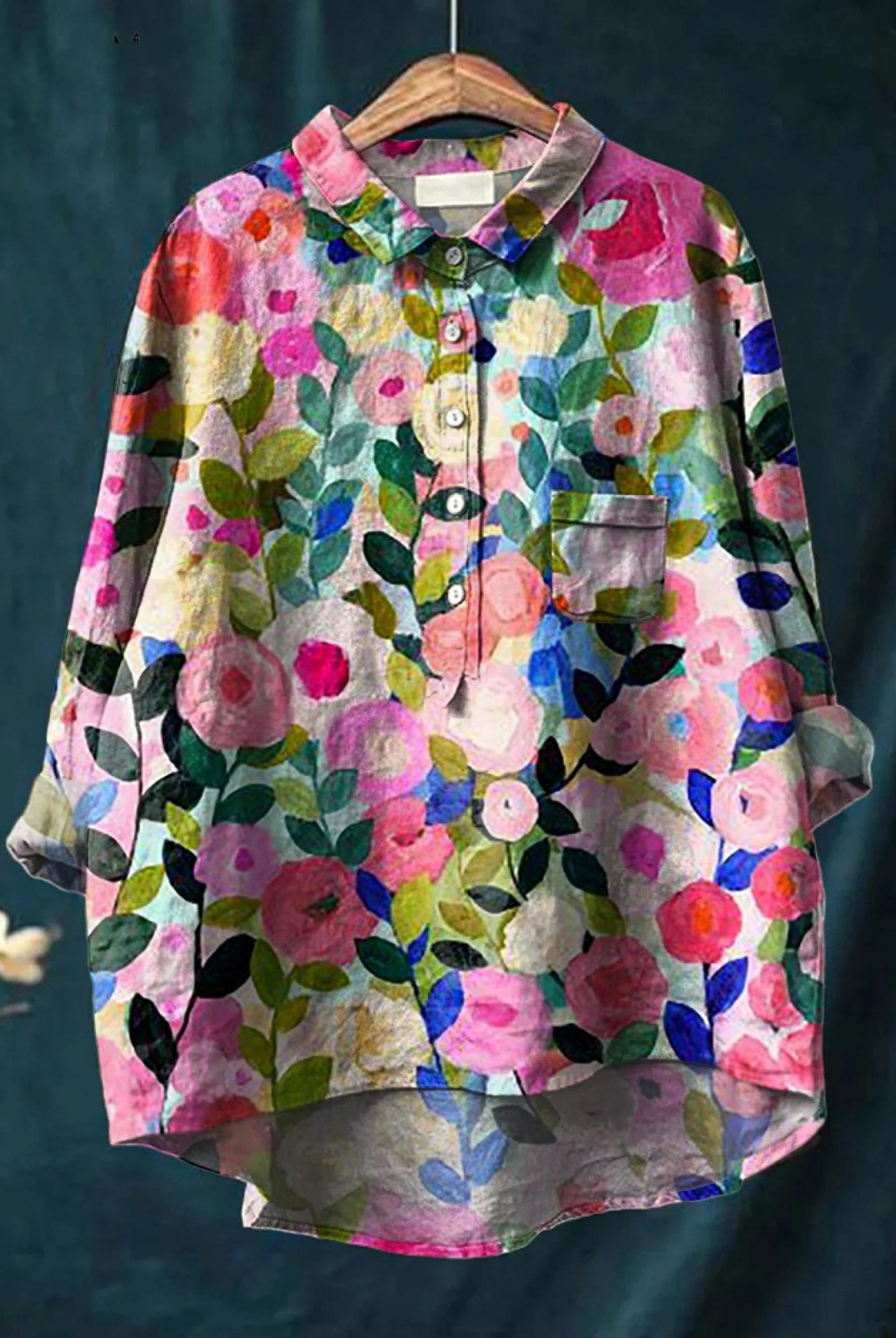 Bree | Colorful Spring Floral Garden Printed Women's Casual Shirt
