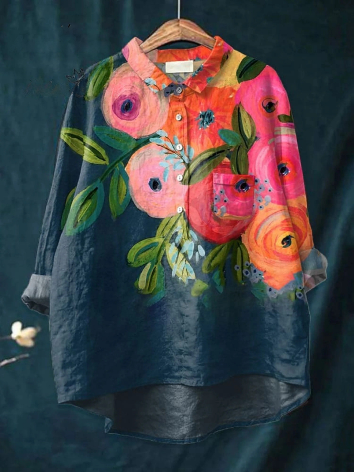 Debby | Women's Flower Art Print Casual Shirt