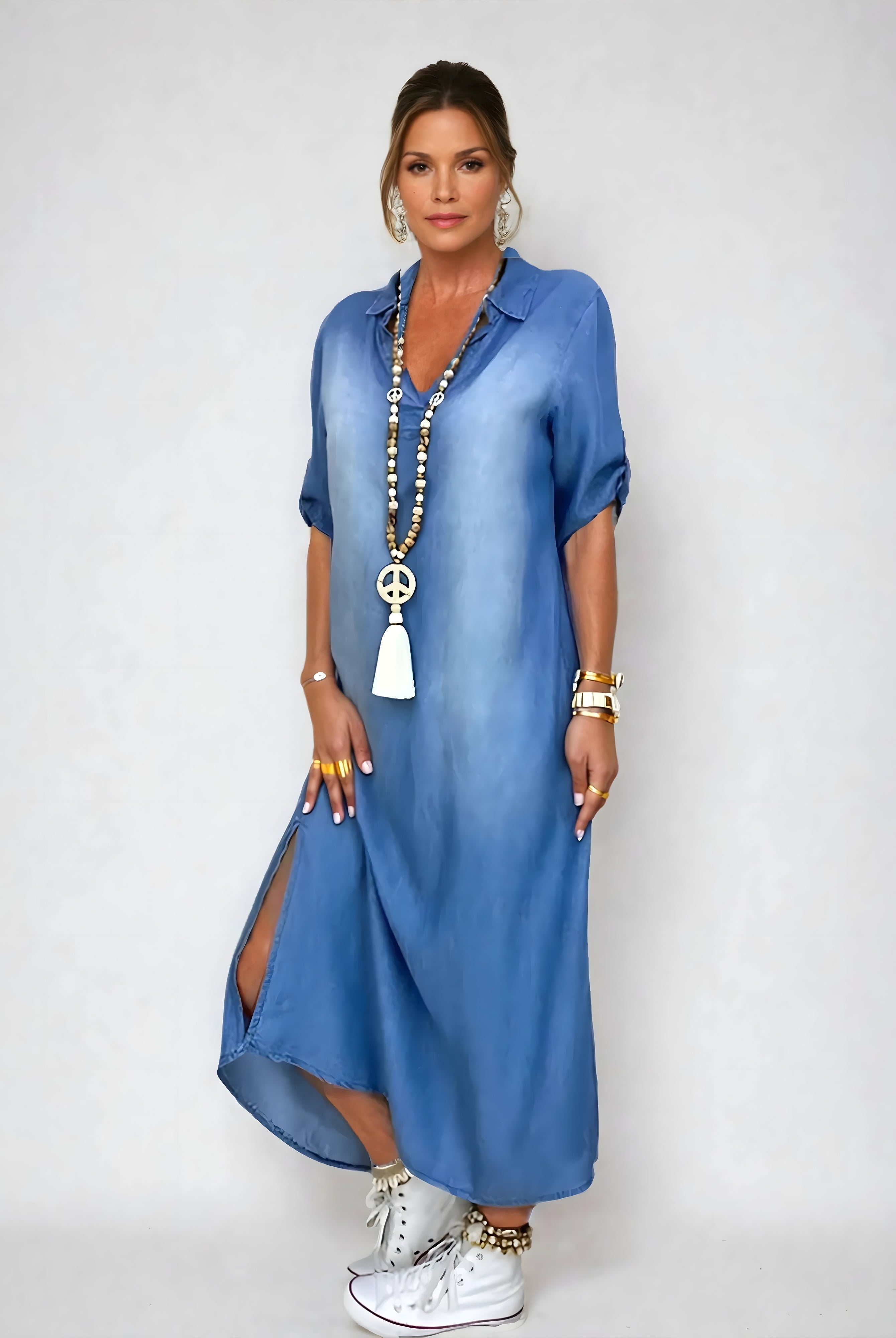 Alissa | Chic Denim Maxi Dress