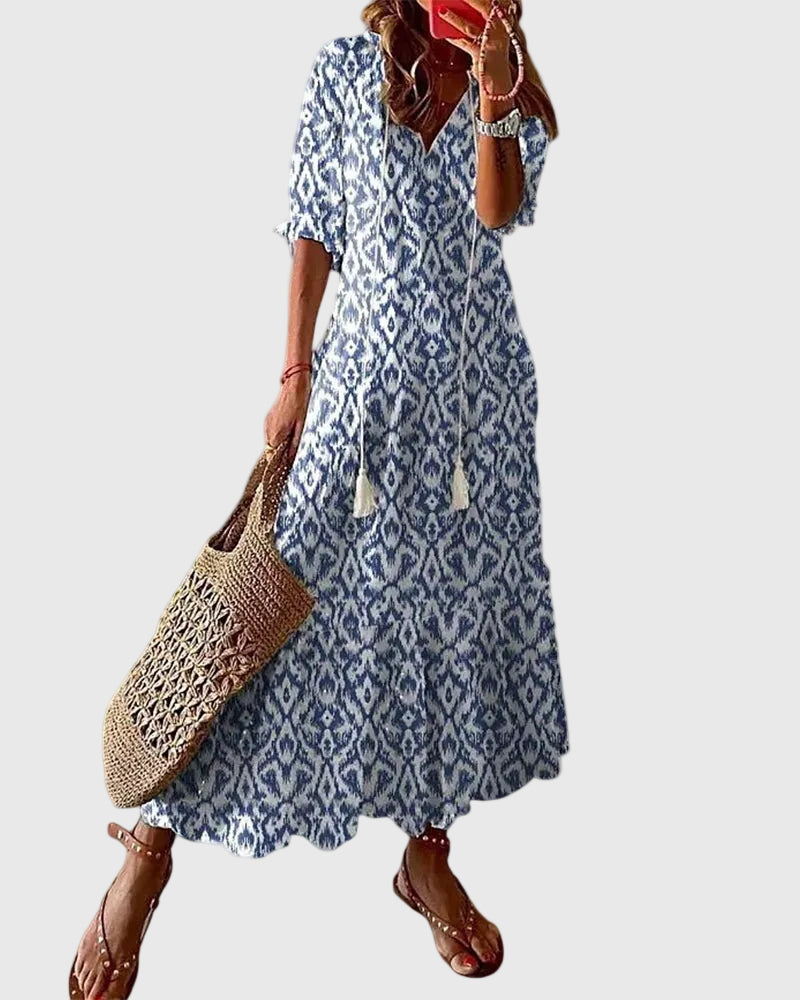 Kristine | Boho Vintage Summer Maxi Dress