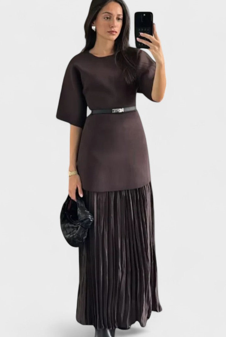 Elva | Pleated Maxi Dress