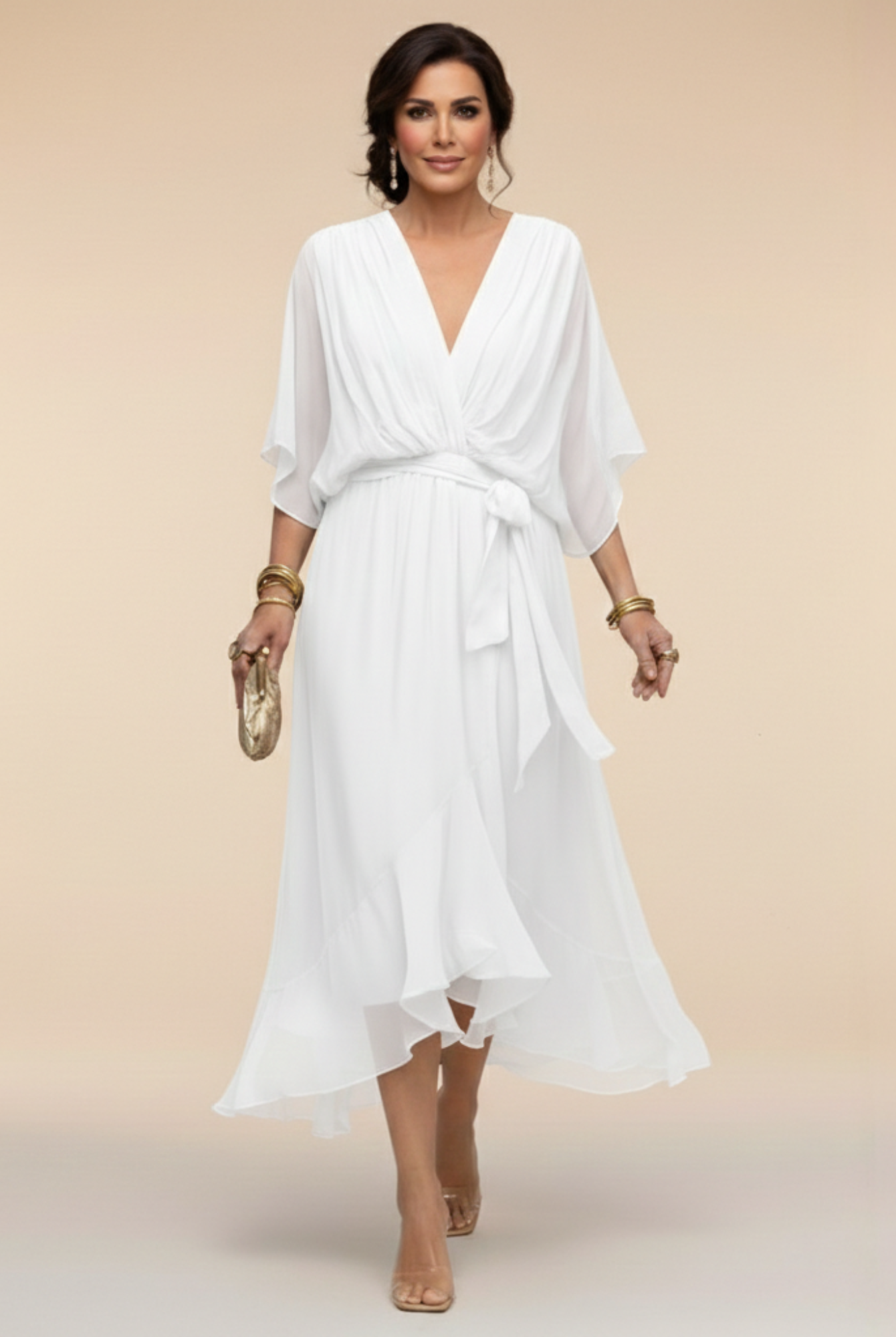Doreen | Effortlessly Flattering Dress-White