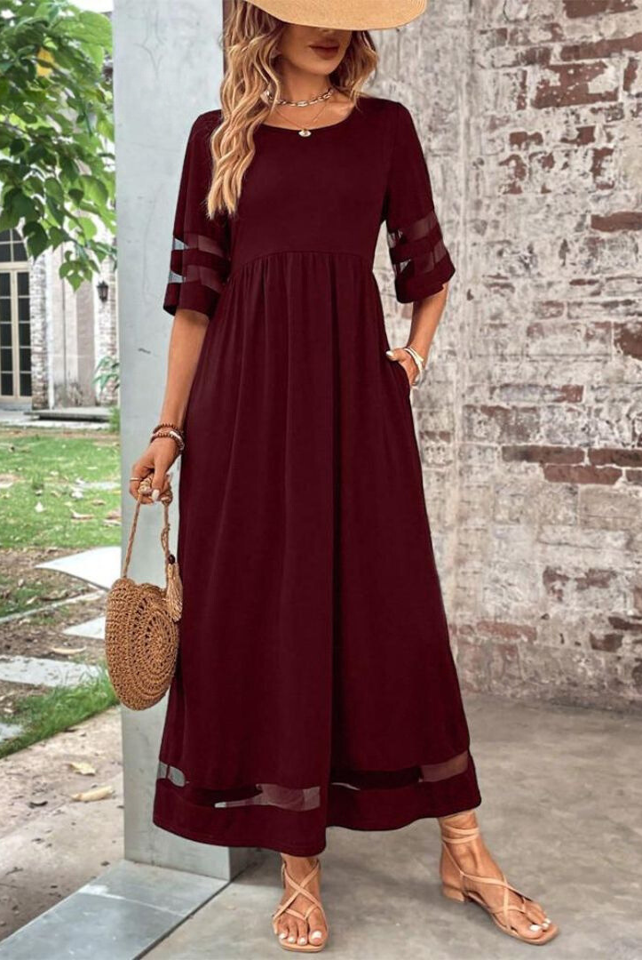 Justine | Elegant a-Line Midi Dress