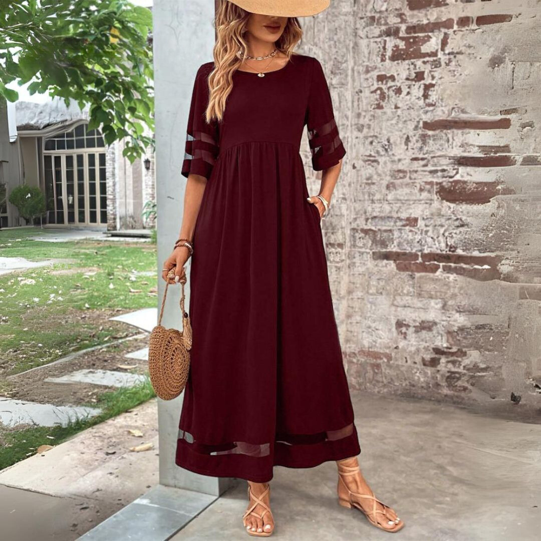 Justine | Elegant a-Line Midi Dress