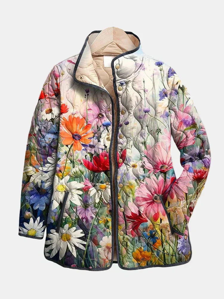 Kenya | Charming Vintage Floral Print Quilted Jacket