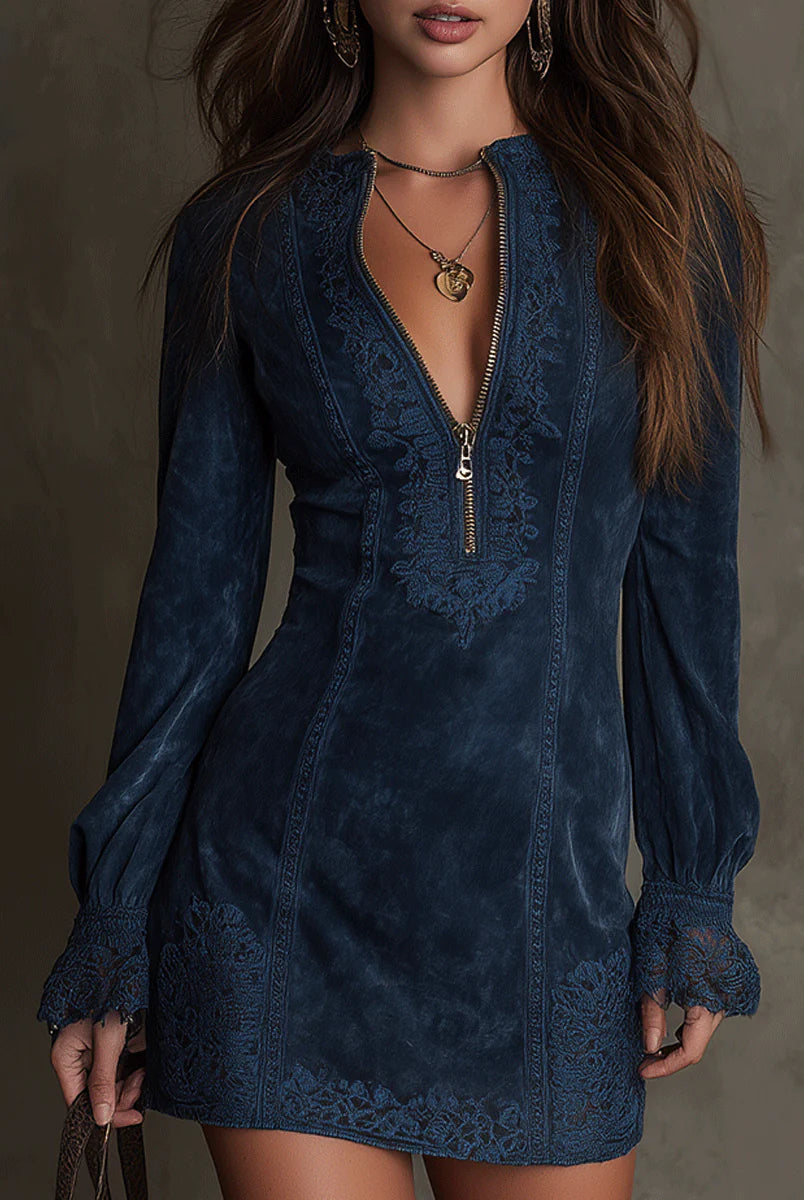 Lizzie | Suede Mini Dress
