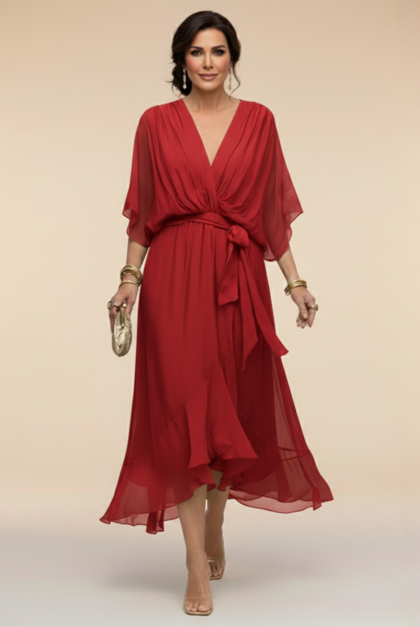 Jenni | Effortlessly Flattering Dress-Wine Red