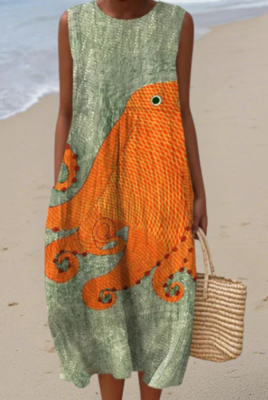 Mariela | Oceanic Midi Dress