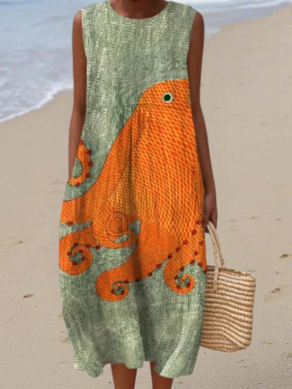Mariela | Oceanic Midi Dress