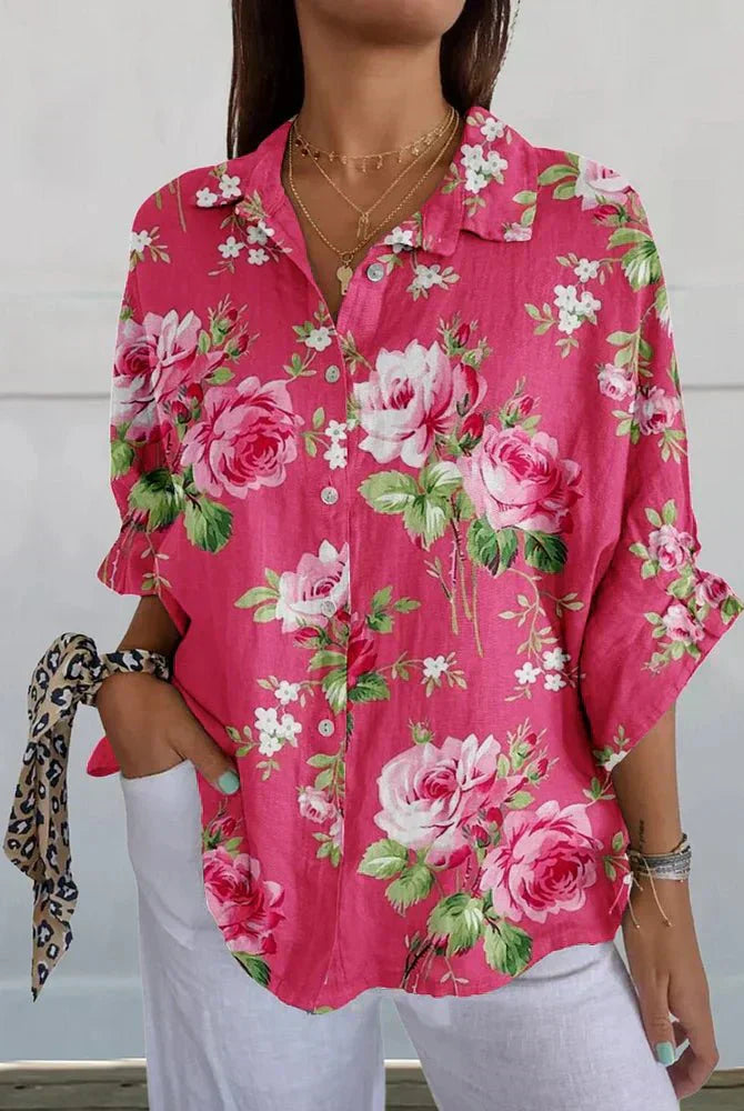 Alba | Rose Floral Blouse