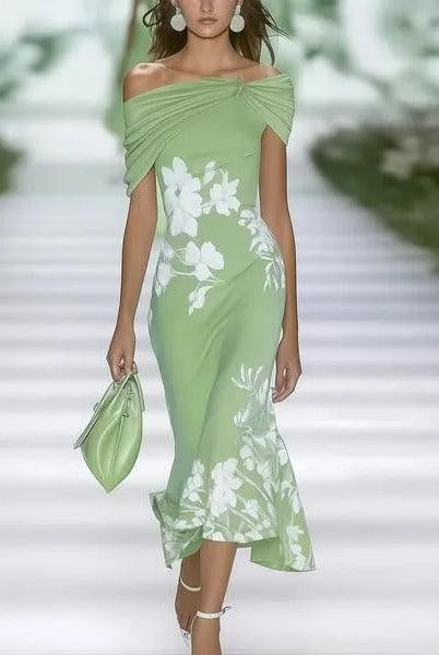 Jazmine | Elegant Floral Print Dress