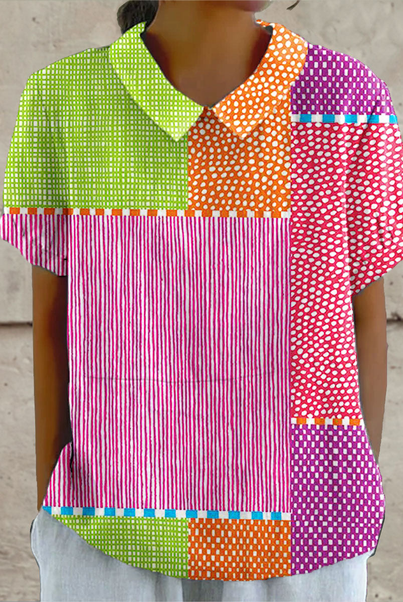 Dania | Colorful Patchwork Shirt