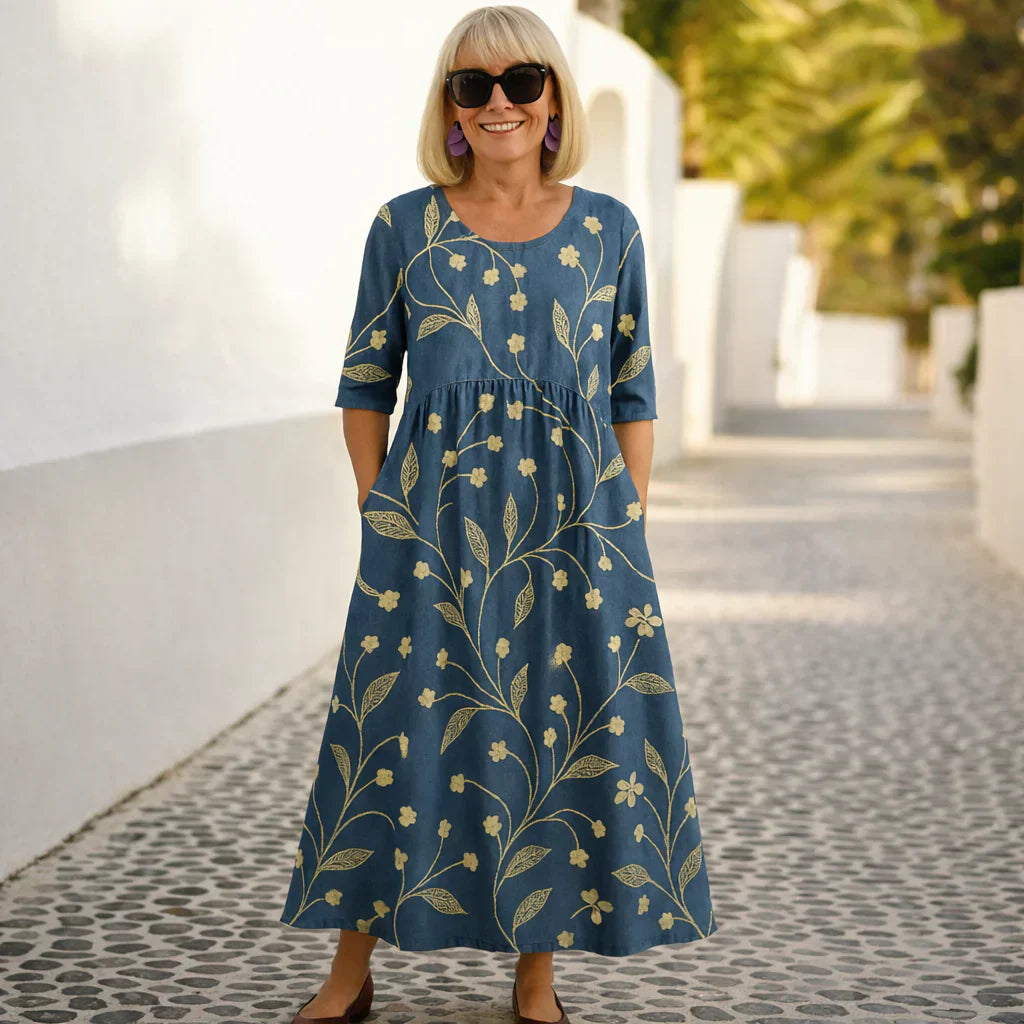 Pooja | Midi Dress - Effortless Comfort