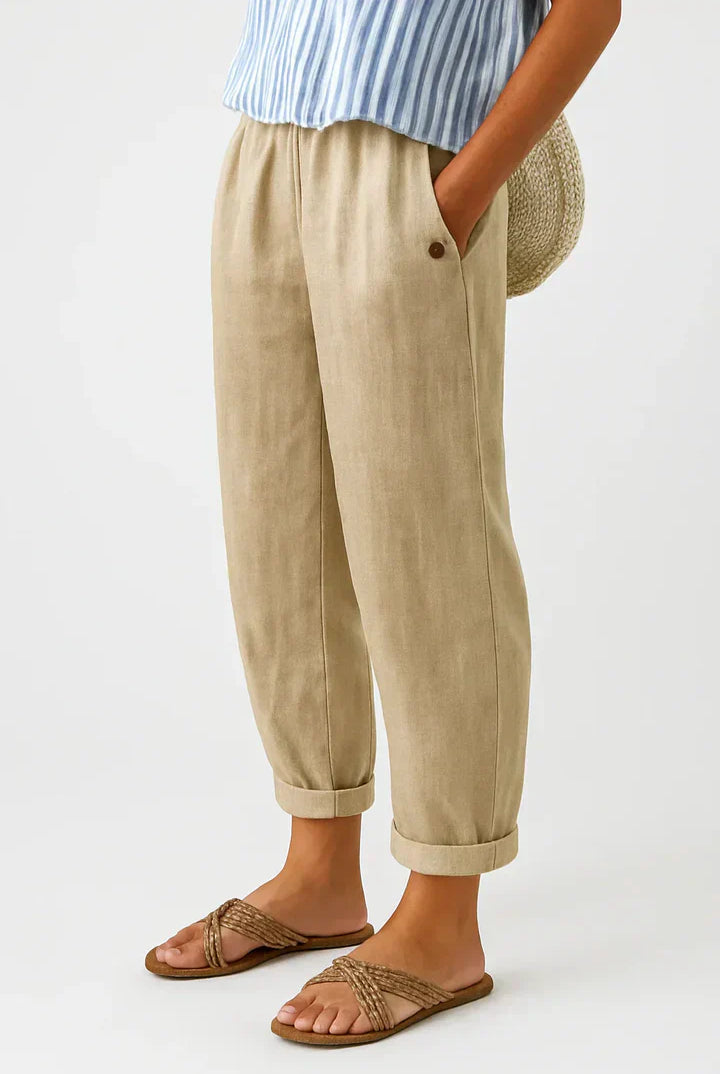 Agnes | Timeless Linen-Cotton Trousers