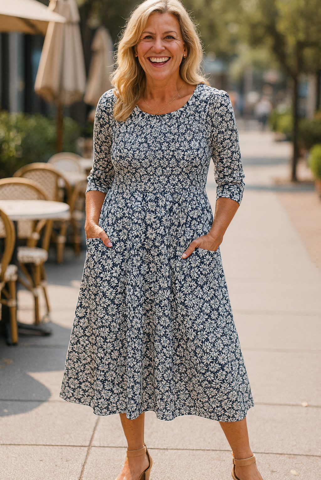 Renee | Everyday Elegance Midi Dress – Flattering Comfort, Timeless Confidence (s-5xl)