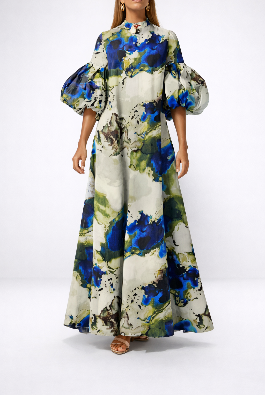Mindy | Elegant Watercolor Maxi Dress