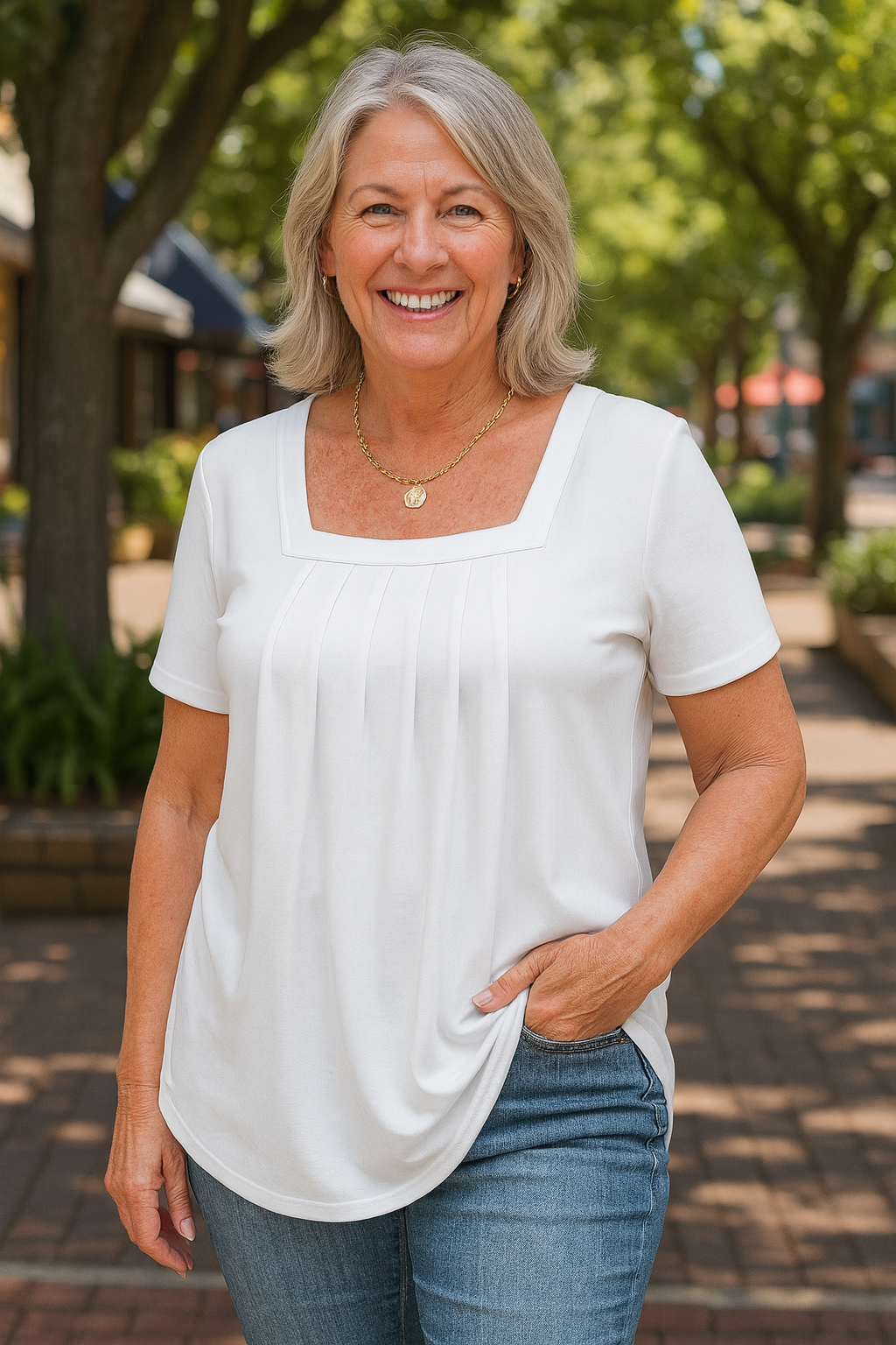 Connie | Pleated Comfort Top - Everyday Confidence