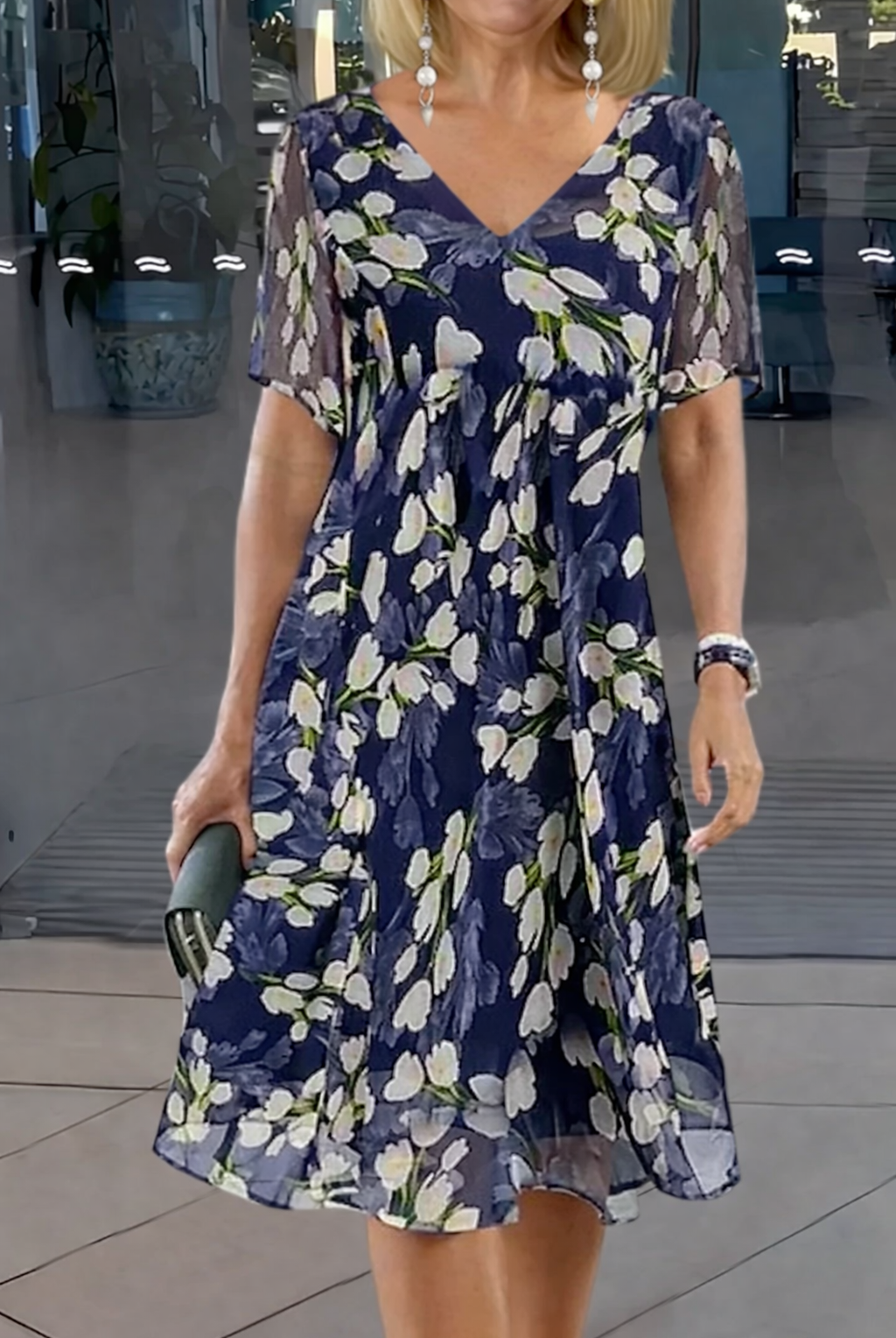 Marisela | Floral Print Double Tunic Dress