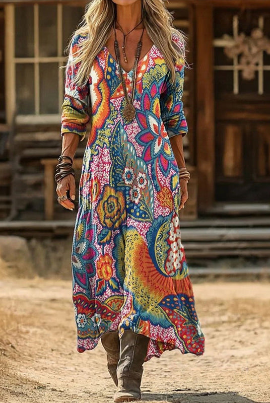 Laila | Vintage-Inspired Long Sleeve Casual Dress