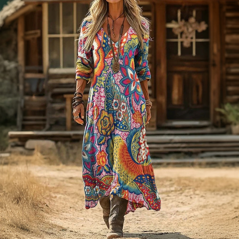 Laila | Vintage-Inspired Long Sleeve Casual Dress
