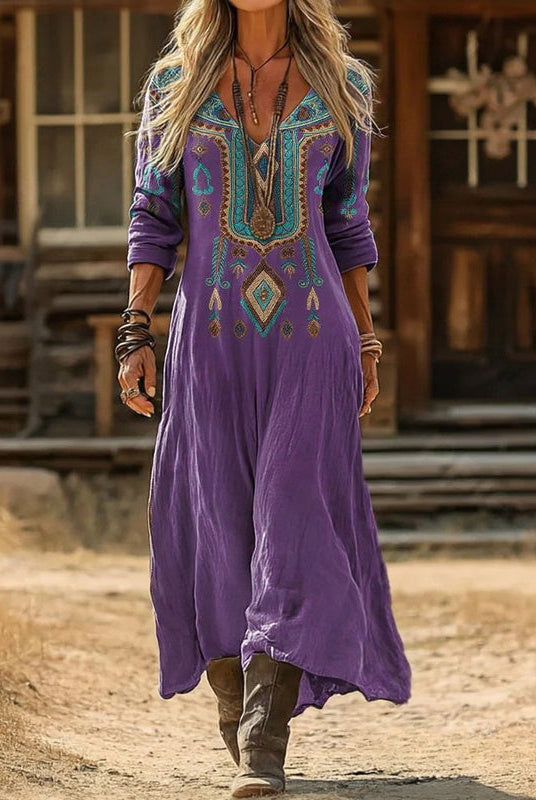 Adela | Vintage-Inspired Long Sleeve Casual Dress