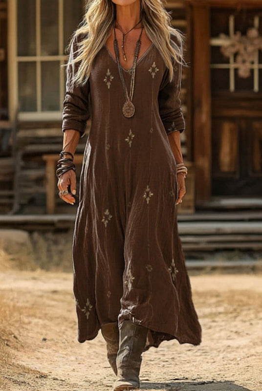 Renata | Vintage-Inspired Long Sleeve Casual Dress