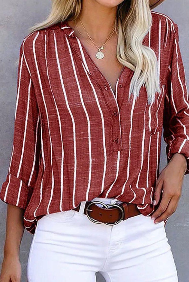 Juanita | Striped Casual Blouse