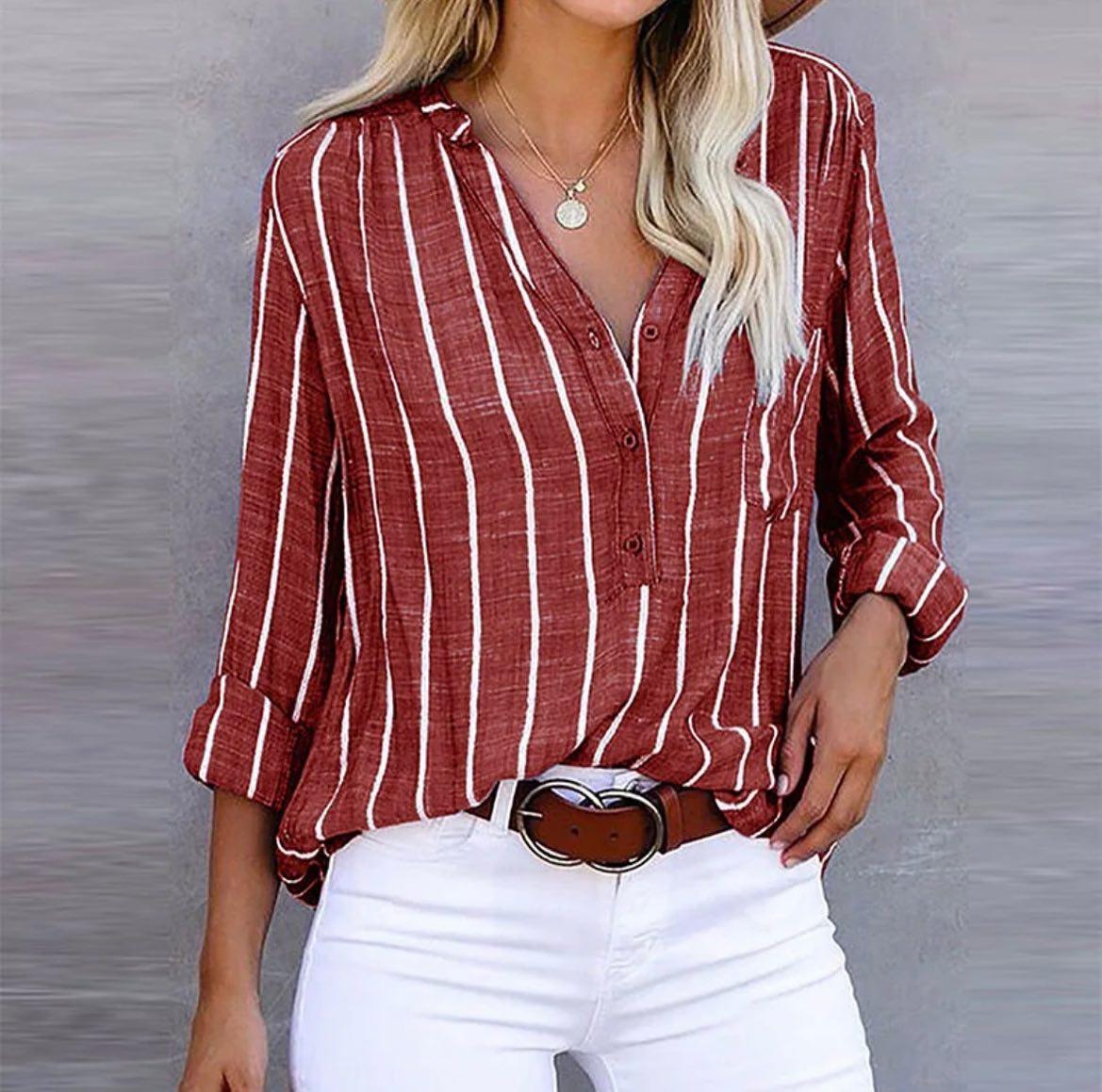 Juanita | Striped Casual Blouse