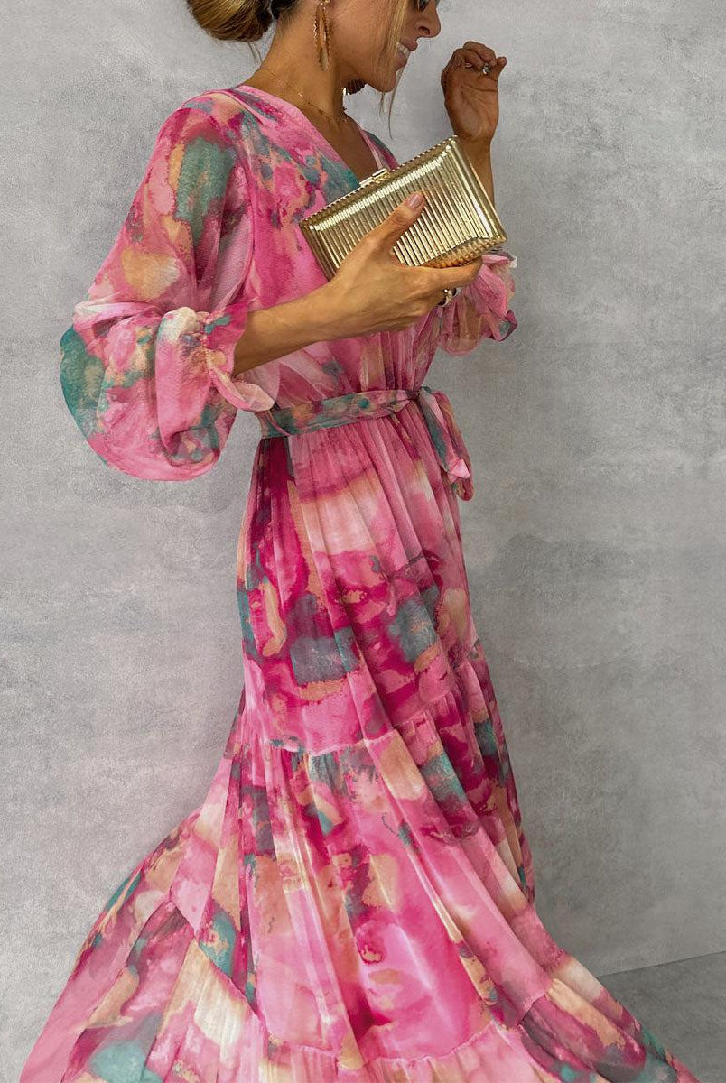 Maricela | Wrap Dress with Floral Print