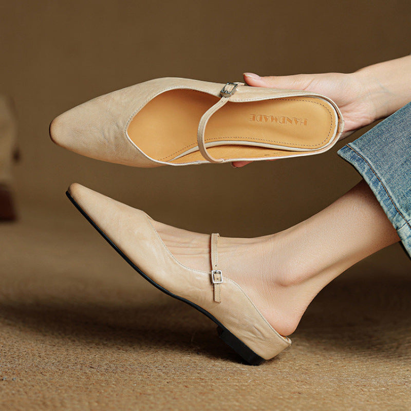 Alisha | Genuine Leather Mules