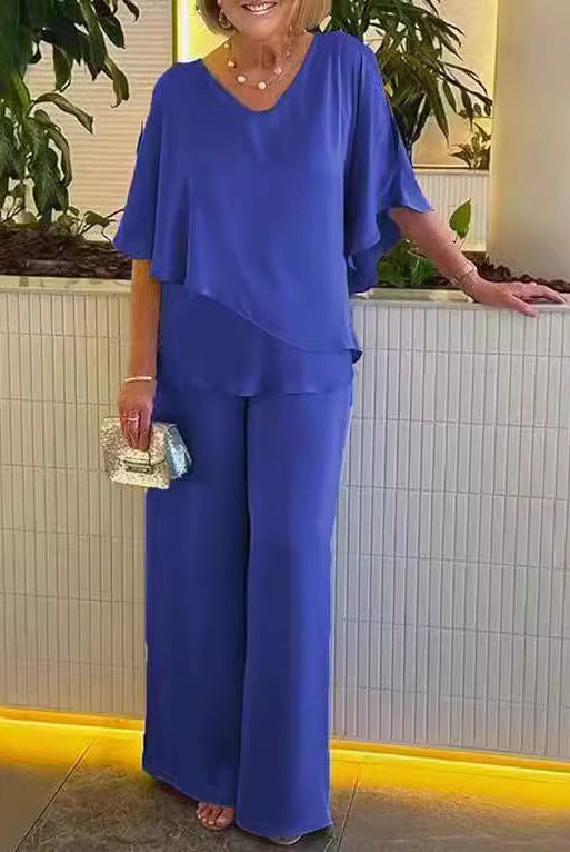 Trisha | Comfortable Set with Wide Legs