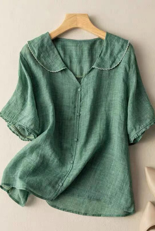 Dalia | Vintage Blouse with Button Detail