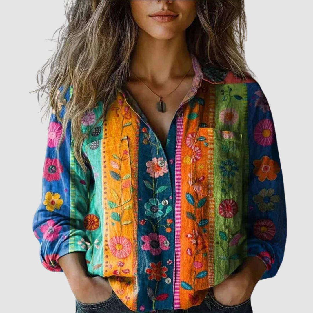 Melanie | Vintage Printed Blouse
