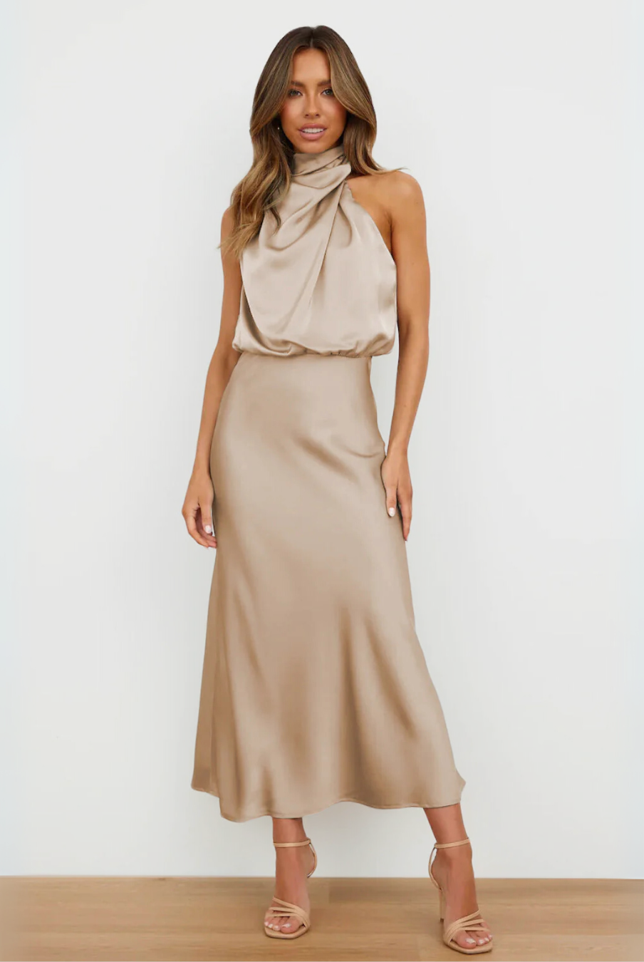 Adrianna | Sahara Draped Dress