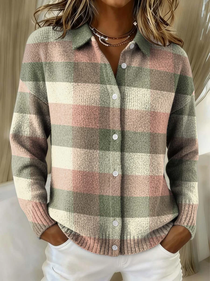 Tania | Checkered Hoodie Blouse