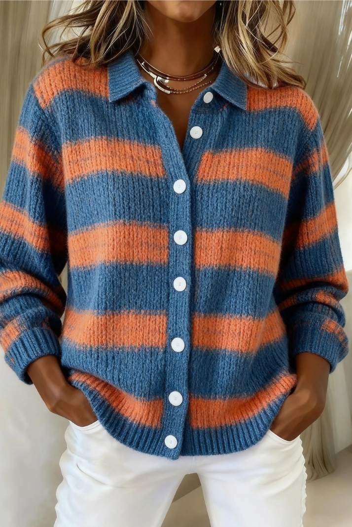 Yesenia | Striped Hoodie Blouse