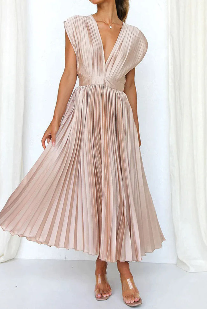 Tatiana | Timeless Pleated Midi Dress