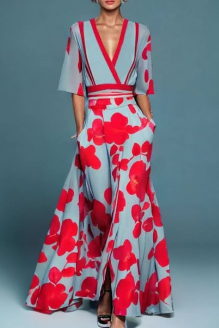 Alyssa | Elegant Floral Wrap Dress