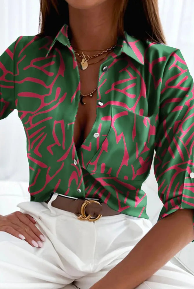 Lena | Elegant Blouse with Artistic Print