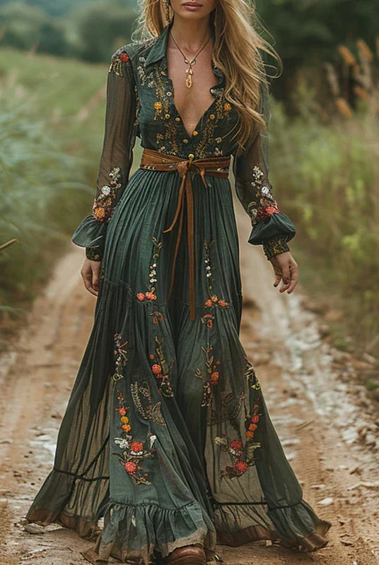 Bertha | Bohemian Floral Maxi Dress