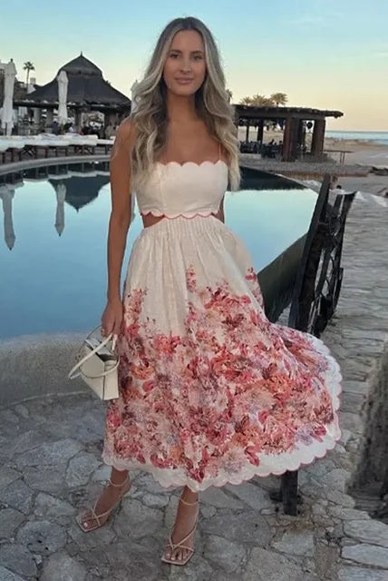 Mireya | Halter Floral Elegance Dress