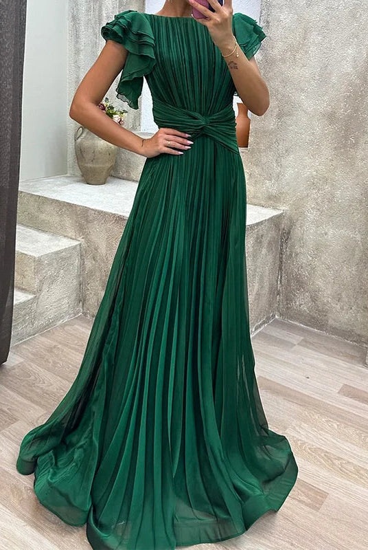 Melanie | Pleated Evening Dress