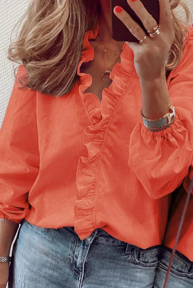Corinne | Feminine Blouse with Playful Ruffles
