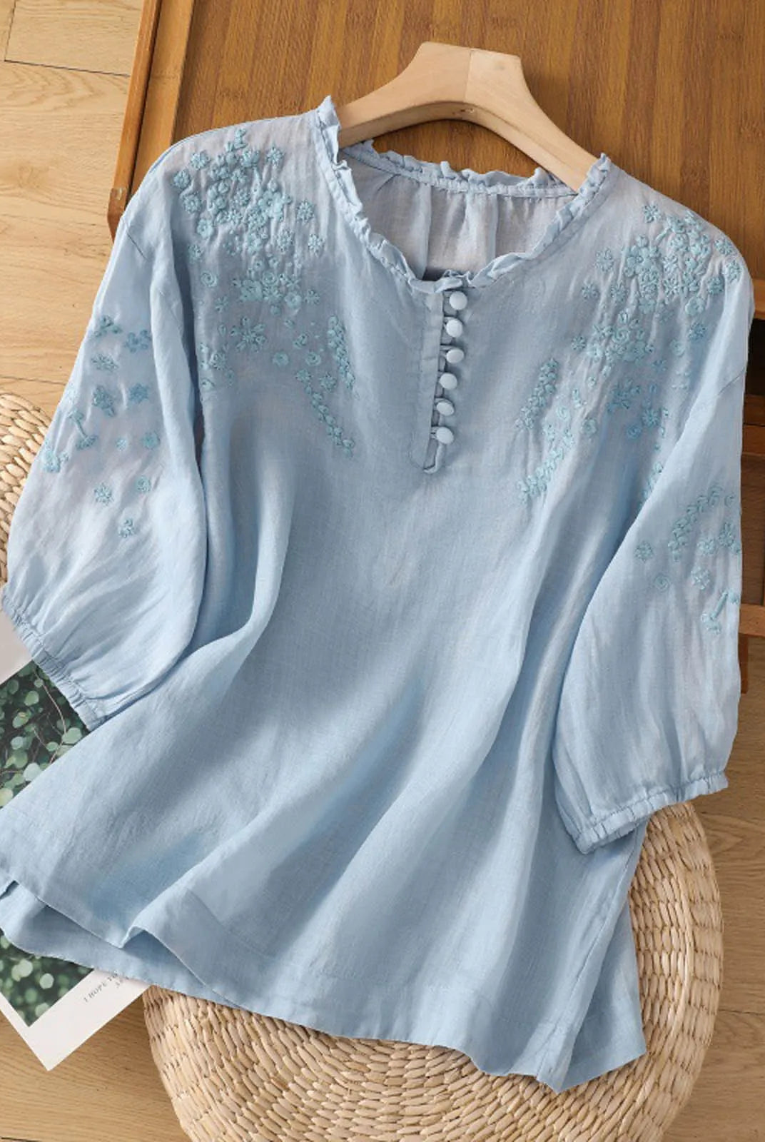 Kara | Floral Button-Front Blouse
