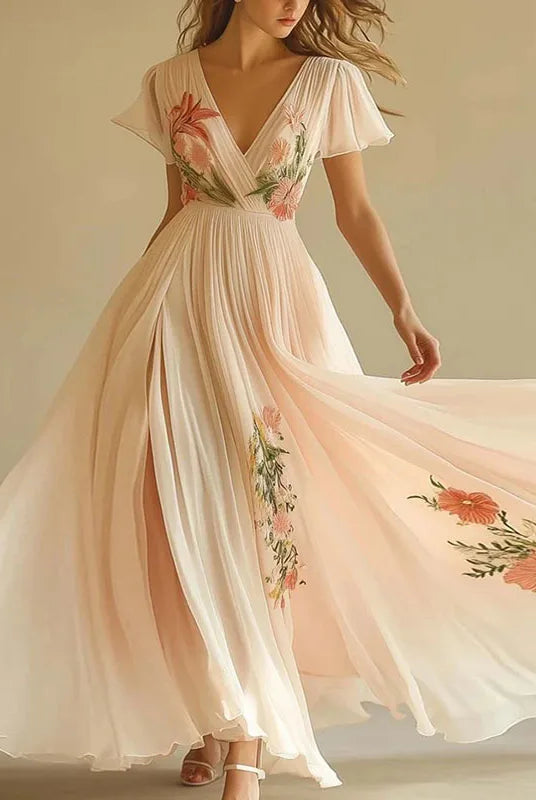 Debi | Evening Dress with V-Neck