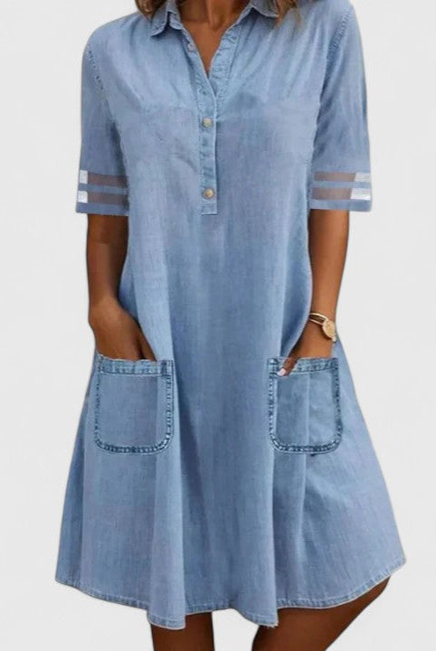 Jess | Figure Flattering Denim Dress