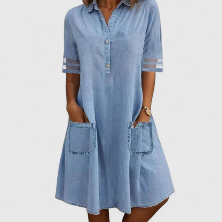 Jess | Figure Flattering Denim Dress