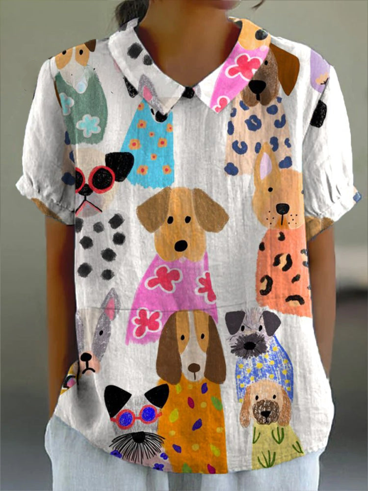 Christie | Dog Print Shirt